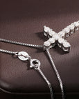 Radiant Moissanite Cross Necklace