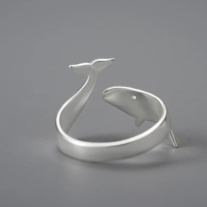 Whispers of the Deep Whale Ring
