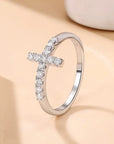 Sacred Promise Moissanite Cross Ring