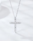 Radiant Moissanite Cross Necklace