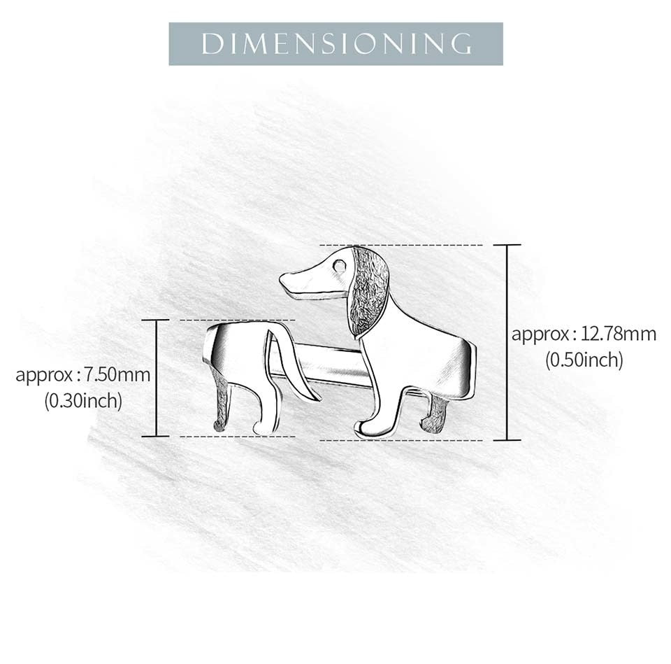 Pawfect Companion Dachshund Silver Ring - Misty and Molly