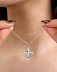 Crown of Faith Moissanite Cross Necklace