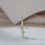 Crown of Faith CZ Cross Necklace