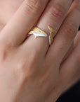 Whispers of the Deep Whale Ring