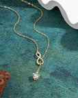 Endless Promise Infinity Lariat Moissanite Necklace