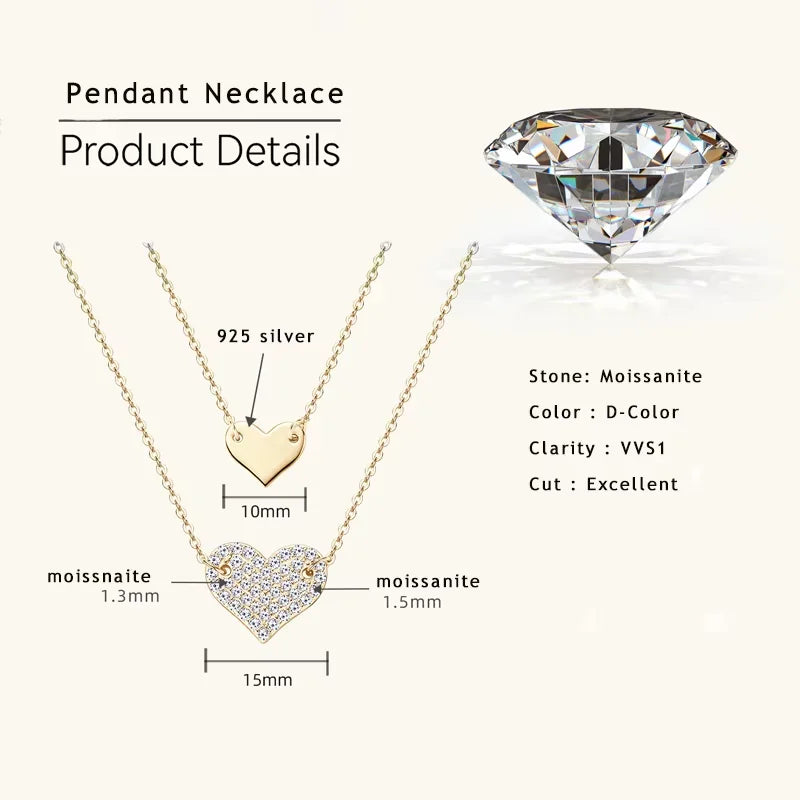 Heart-to-Heart Constellation Moissanite Necklace