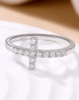 Sacred Promise Moissanite Cross Ring