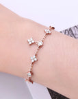 Circle of Luck Clover Moissanite Bracelet