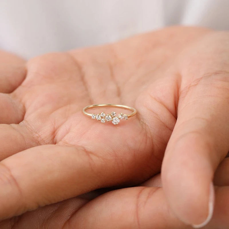 Starlight Cluster Moissanite Ring