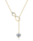 Endless Promise Infinity Lariat Moissanite Necklace