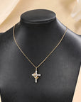 Crown of Faith Moissanite Cross Necklace
