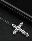 Radiant Moissanite Cross Necklace