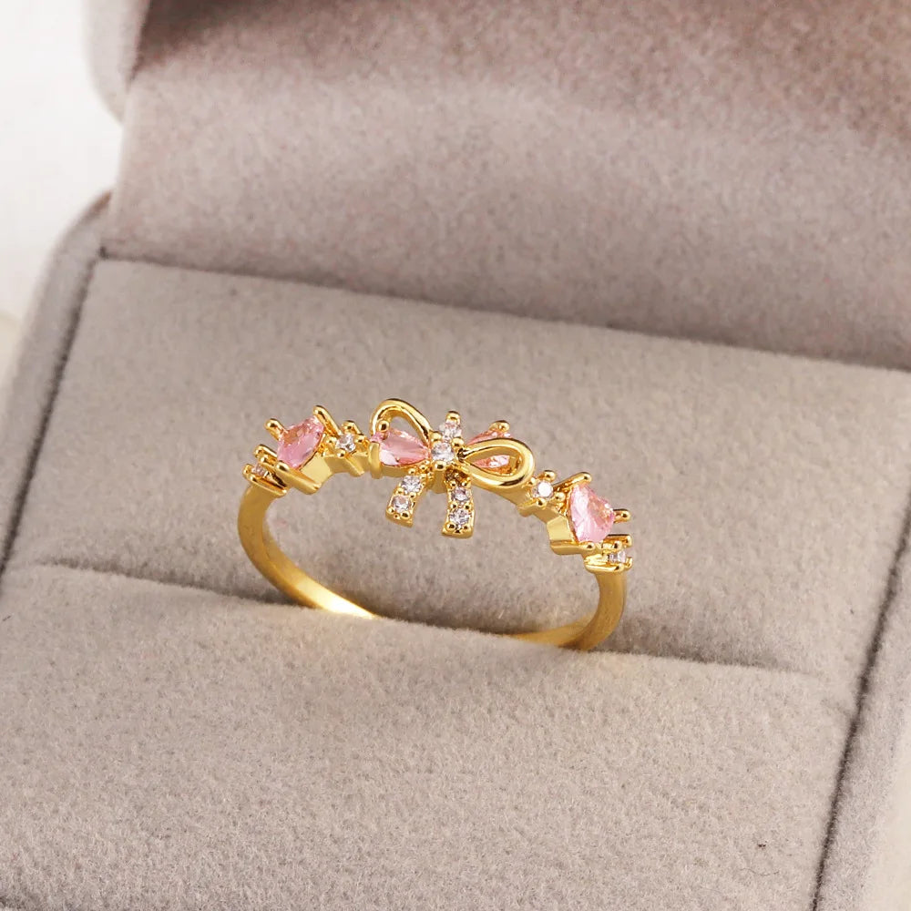 Crystal Bow Ring - Misty and Molly