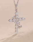 Crown of Faith Moissanite Cross Necklace