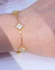 Timeless Clover Moissanite Bracelet