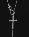 Infinite Faith Moissanite Cross Necklace