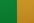 swatch of half green, half gold