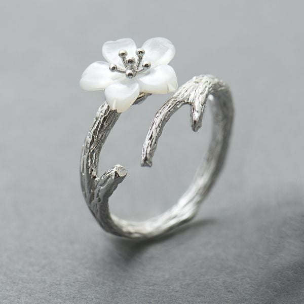 White Cherry Blossom Ring - Misty and Molly