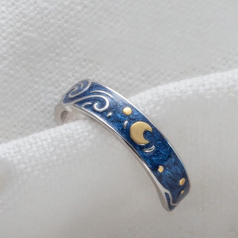 Starry Night Silver Ring - Misty and Molly