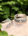 Lucky Clover Resizable Silver Rings - Misty and Molly