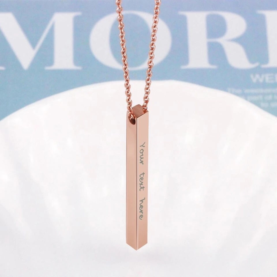 Personalized Bar Necklace - Misty and Molly