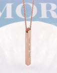 Personalized Bar Necklace - Misty and Molly