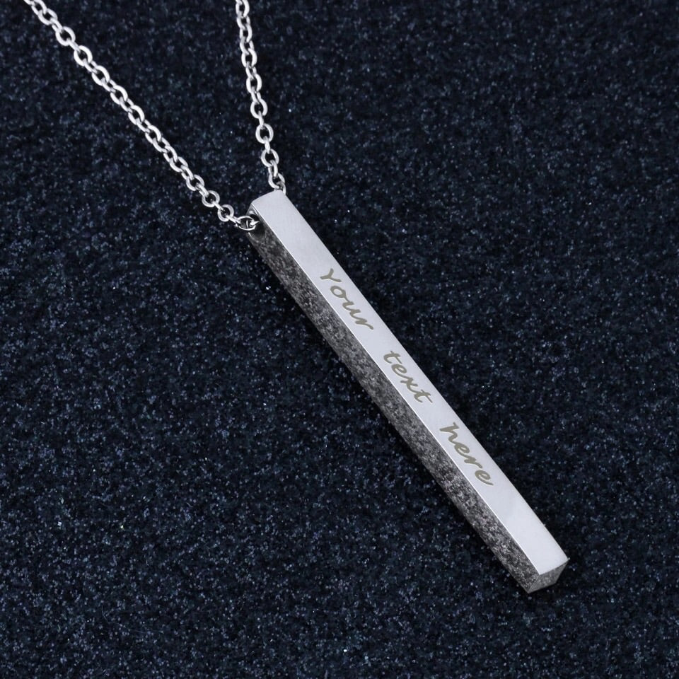 Personalized Bar Necklace - Misty and Molly