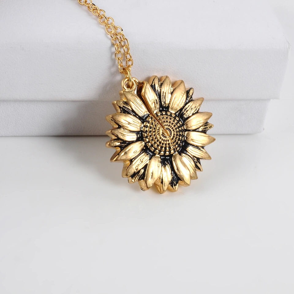 You are my sunshine - Sunflower Pendant Necklace - Rose Gold | Shop Today.  Get it Tomorrow! | takealot.com