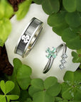 Lucky Clover Resizable Silver Rings - Misty and Molly