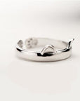 Silver Plated Cat Ears Ring - Misty and Molly