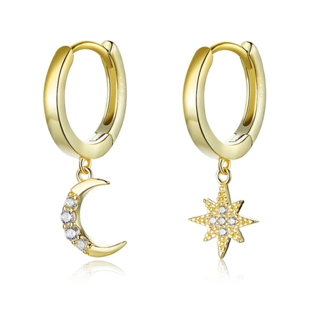 Moon and Star Earrings - Misty and Molly