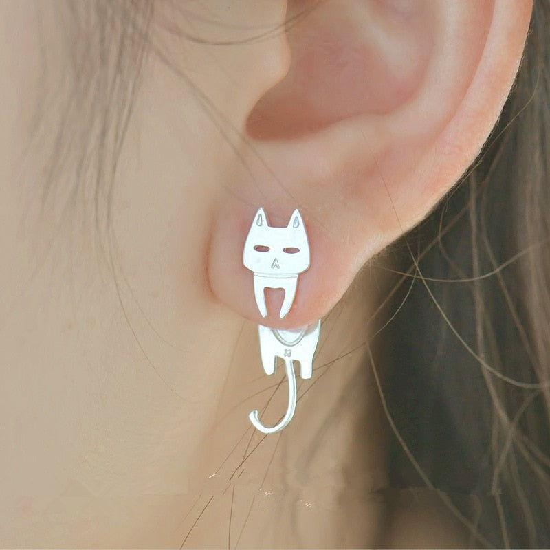Cat and Fish Earrings - Misty and Molly