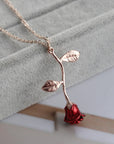 Red Rose Necklace - Misty and Molly