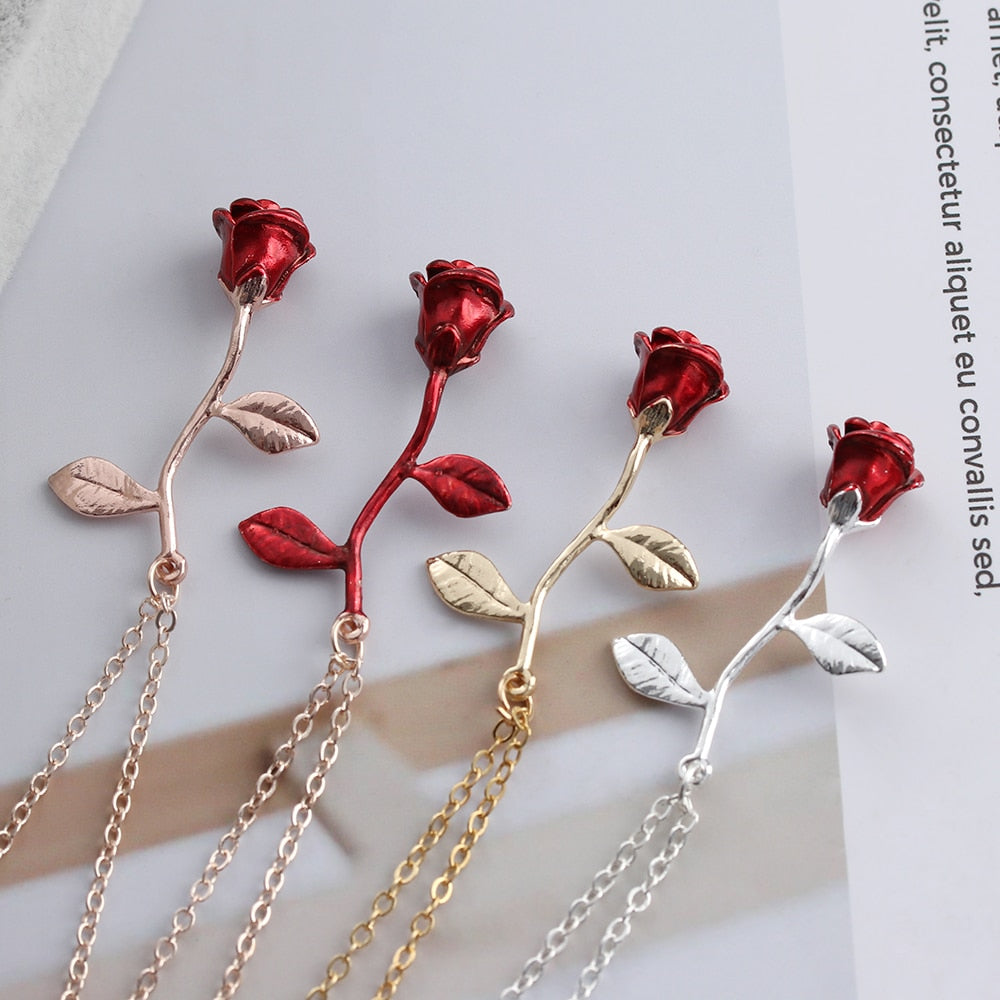 Red Rose Necklace - Misty and Molly