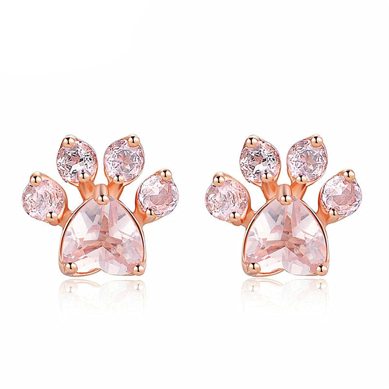 Rose Gold Plated Cat Claw Earrings - Misty and Molly