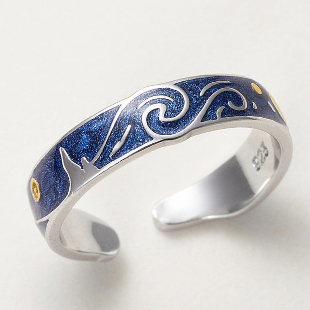 Starry Night Silver Ring - Misty and Molly
