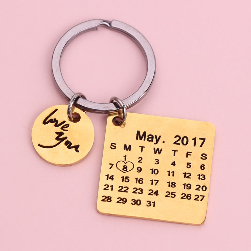 Personalized Calendar Key Chain - Misty and Molly