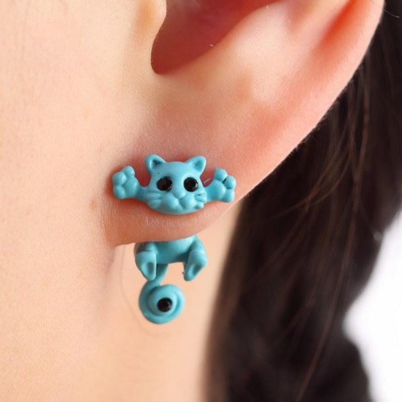 3D Kitty Earrings - Misty and Molly