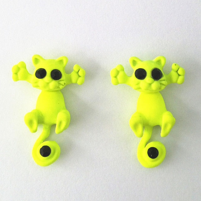 3D Kitty Earrings - Misty and Molly