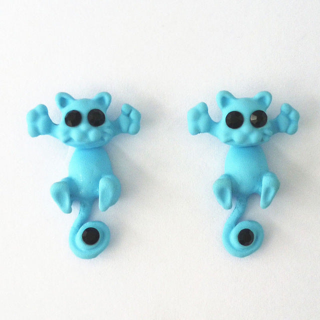 3D Kitty Earrings - Misty and Molly