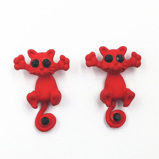 3D Kitty Earrings - Misty and Molly