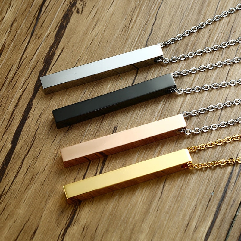 Personalized Bar Necklace - Misty and Molly