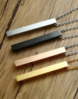 Personalized Bar Necklace - Misty and Molly