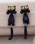 Playful Cat Earrings - Misty and Molly