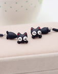Playful Cat Earrings - Misty and Molly