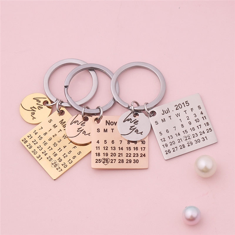 Personalized Calendar Key Chain - Misty and Molly