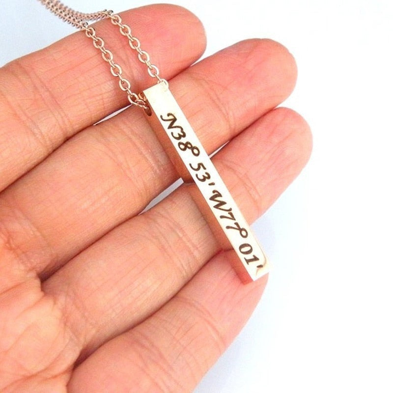 Personalized Bar Necklace - Misty and Molly